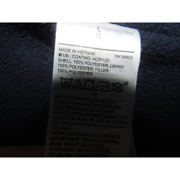 Old Navy Large Women’s Quilted Puffer Vest Navy Blue Zip Front Winter Layer - Picture 4 of 6